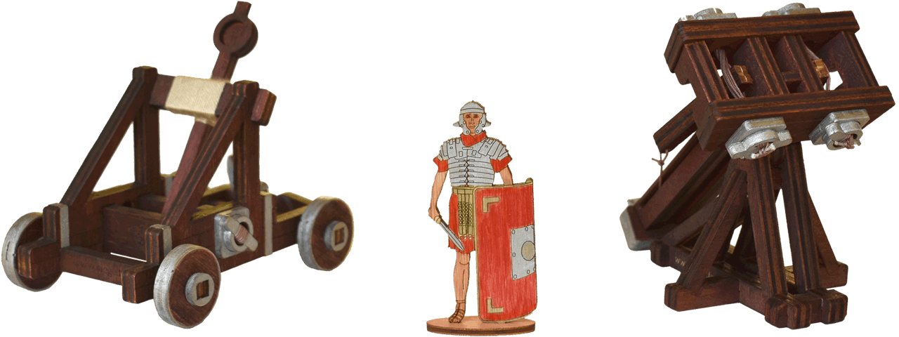 Front view of a painted toys